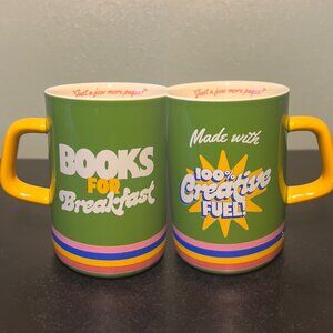 Ban.Do BOOKS FOR BREAKFAST Mug ~ Avid Reader ~ Book Club ~ Library ~ Bookish